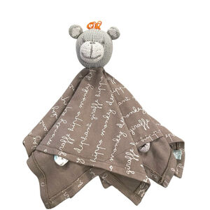 Finn & Emma Monkey Animals Lovey Rattle Toy Organic Security Blanket